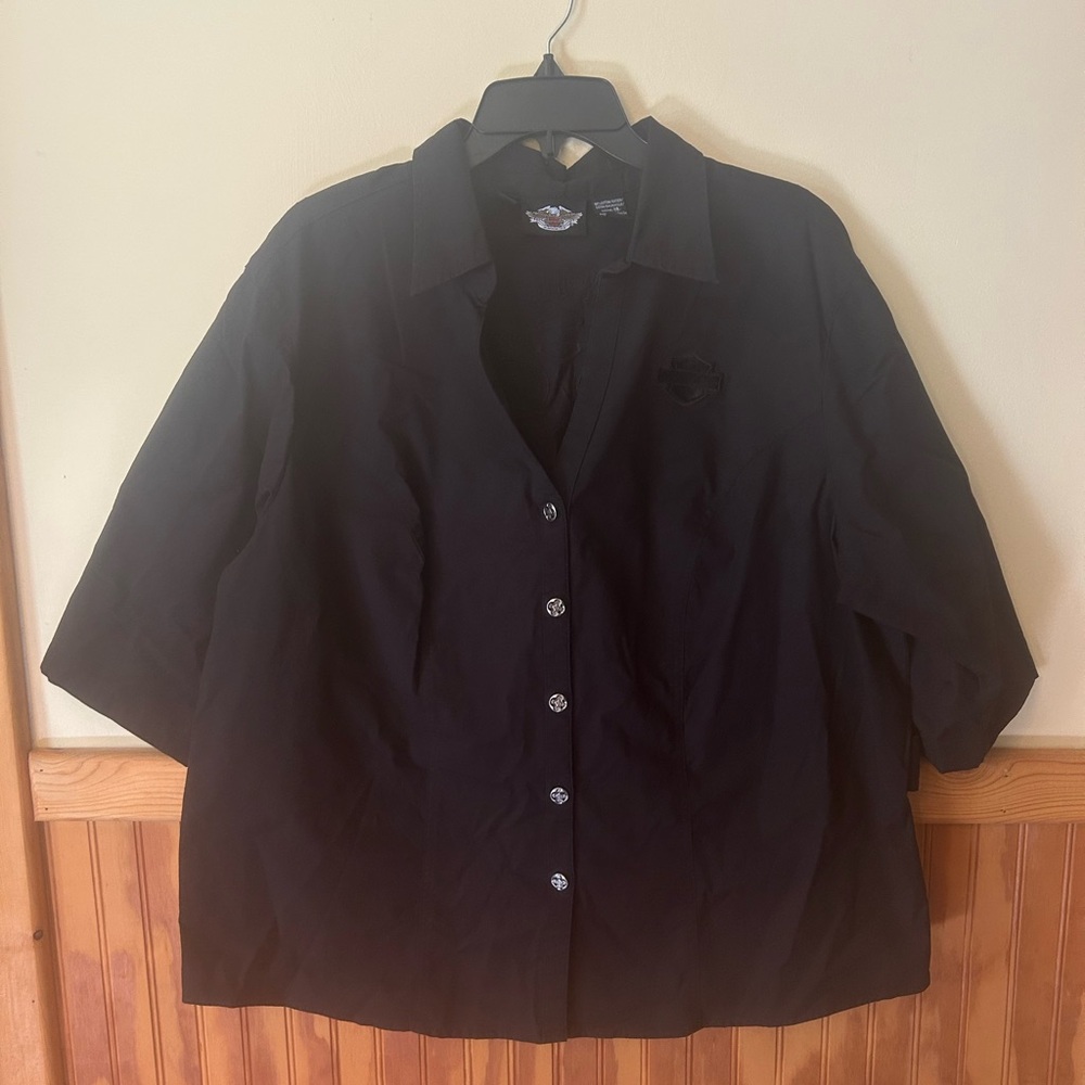 Women’s Harley-Davidson Black Embroidered Shirt